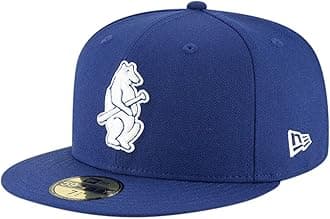 New Era MLB 59FIFTY Cooperstown Authentic Collection Fitted On Field Game Cap Hat (as1, Numeric, Numeric_7_and_7_eighths, Chicago Cubs Blue Cooperstown)