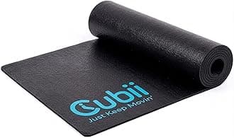 Cubii Non-Slip Workout Mat for Under Desk Ellipticals, Floor Protection Exercise Surface for Bike, Fitness Equipment & Indoor Cycling, Home Gym Use, 24" x 18"