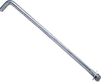 Hard to Find Fastener Hot Dip Galvanized Anchor Bolts, Sturdy Steel Anchors for Concrete, Cement, Asphalt in Construction, 3/8-16 x 12", Pack of 25