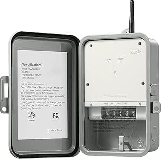 DEWENWILS Pool Pump Timer, Outdoor Smart WiFi Box, Heavy Duty 40A 240VAC 3HP Wireless Controller Timer for Pool, Water Heater, Compatible with Smart Phone, Alexa, Google Assistant, ETL Listed