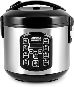 AROMA Professional Digital Rice Cooker, Multicooker, 4-Cup (Uncooked) / 8-Cup (Cooked), Steamer, Slow Cooker, Oatmeal Cooker, STS, Auto Keep Warm, 2 Qt, Stainless Steel Exterior, ARC-954SBD