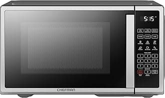 Countertop Microwave Oven 0.9 Cu. Ft. Digital Stainless Steel Microwave 900 Watt with 6 Presets, Eco Mode, Mute Option, Memory Function, Child Safety Lock, Kitchen, Home, Dorm Essentials