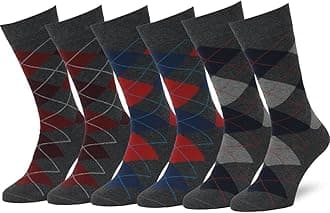 Easton Marlowe Mens Socks 6 Pack Cotton Classic Pattern Socks for Men Solid Color Socks Black Socks