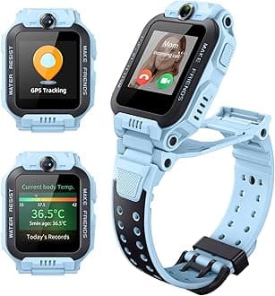 Watch Phone Z7 Kids Smart Watch - Long-lasting HD Video & Phone Call, GPS with Real-time Locating & 14 Days History, 4 Multisport Modes & IPX8 Water-resistant (Blue)