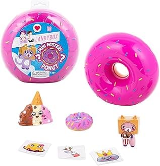 LankyBox Mini Mystery Donut – Includes 2 Mystery Figures, Mystery Squishy & Stickers, Collectible Toy for Fans of Boxy, Foxy, and Rocky, Ages 3+