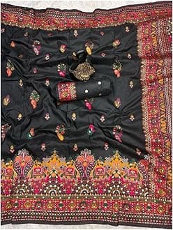 Women's kanjivaram banarasi silk saree for Patola festival Wedding silk with rich pallu Design sarees for women with blouse piece