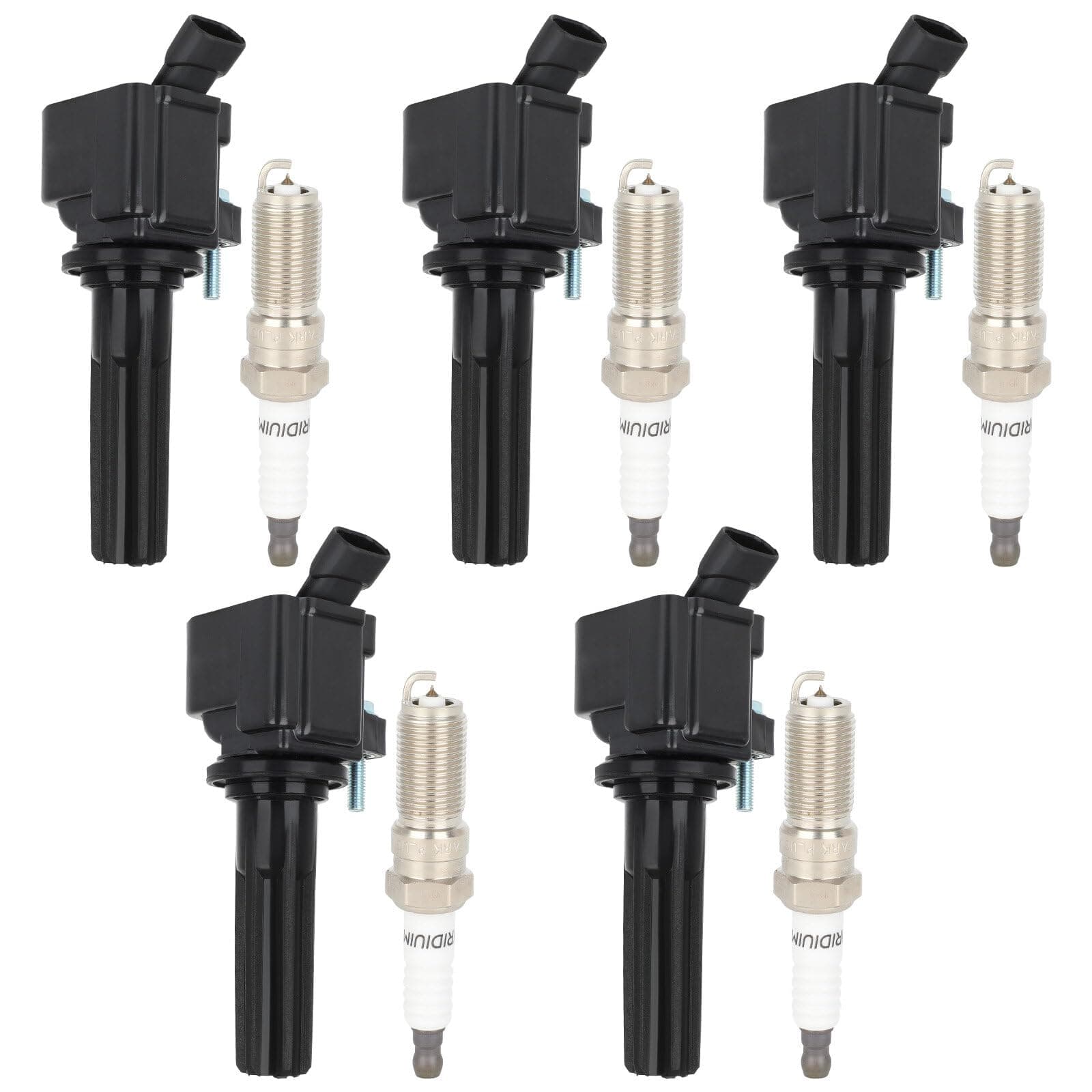 ECCPP UF497 5 ignition coils with 5 iridium Spark Plugs,5019 coils packs,for Chevrolet,for Hummer Colorado Canyon H3 H3T L5 3.7L 2007 2008 2009 2010 2011 2012 C1558,UF-497,5C1615,UF497,5019