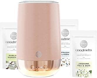 GOODMELTS Aura Matt Pink Wax Melting Starter Kit - Ceramic Aroma Diffuser with 1 WaxWarmer & 3 Scented Soy WaxMelts (180+ Hours Scent Time) - Safe, Smoke-Free, Natural Fragrance for Home