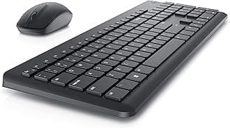 Dell KM3322W Wireless USB Keyboard and Mouse Combo, Anti-Fade & Spill-Resistant Keys, up to 36 Month Battery Life, 3Y Advance Exchange Warranty - Black