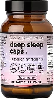 Santa Cruz PaleoL-Theanine Supplement for Relaxation and Sleep Support with Passion Flower, Lemon Balm, Valerian Root, Gluten Free, Keto, Sugar Free, Paleo, 60 Capsules