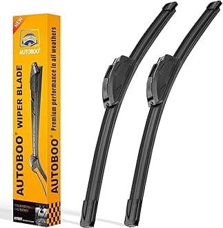 AUTOBOO OEM Quality 26" + 18" Premium All-Seasons Durable Stable And Quiet Windshield Wiper Blades Pack of 2 (pair for front windshield)