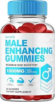 Male Enhancing Supplement Gummies - 6 in 1 Testosterone Booster Gummies for Men, Stamina Test Boost Gummy for Men with Horny Goat Weed, Tribulus, Maca Root Boost Energy, Performance (60 Gummies)
