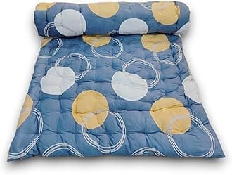 Deevine CraftSoft Cotton Mattress Foldable Light Weight Filled Single Firm Mattress| Gadda (3D Design Printed, 1 Sleeping Capacity, 3 x 6 ft or 72 x 36 Inches) (Grey White Mattress)