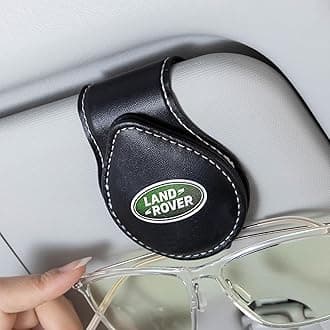 Car Sunglass Holder, Eyeglass Holder Fit Land Rover Discovery Range Rover Sport Defender Land Cruiser LR2 3 4, Sunglass Hanger Mount for Car Sun Visor, Interior Accessories, Black