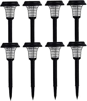 Sunklly Solar Spotlight 7 Led 2-in-1 Waterproof Outdoor Solar Adjustable Landscape Spot Lights Lawn Garden Patio Deck Yard Driveway (Pack of 2) (8pack-A)