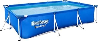 Bestway 56404-19 Rectangular Frame Swimming Pool, Steel Pro, 9.1 ft