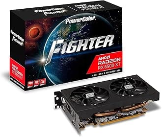 PowerColor Fighter AMD Radeon RX 6500 XT Gaming Graphics Card with 4GB GDDR6 Memory