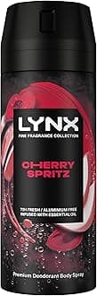 Fine Fragrance Collection Cherry Spritz Premium Body Spray Men's Deodorant infused with a cherry, red apple & amber scent for 72 hours of freshness 150 ml