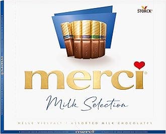 Merci Finest Assortment of European Milk Chocolates 8.8 Ounce Box,20 pieces