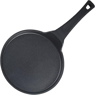 S·KITCHN Nonstick Crepe Pan, Skillet Pan for Dosa Tawa Omelette Tortillas Crispy Pancake, Griddle Pancake Pan, PFOA FREE and Induction Compatible - 10 Inch
