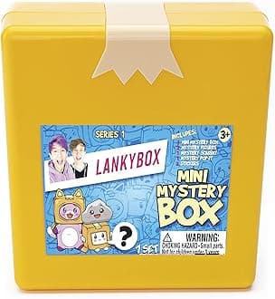 LankyBox Mini Mystery Box, for The Biggest Fans, 2 Mystery Figures, 1 Squishy Figure, a pop-it, and 3 Stickers
