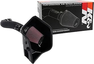 K&N Cold Air Intake System: High-Flow Air Filter, Increase Performance & Towing: Compatible with 2019-2025 Chevy/GMC/Cadillac Silverado 1500, Suburban, Tahoe, Sierra 1500, Yukon, Escalade, 63-3110