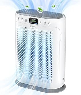 Air Purifiers for Home Large Room up to 2400sq.ft, LUNINO H13 HEPA Air Filter with PM 2.5 Display Air Quality Sensors, Aromatherapy Function, Air Cleaner for Dust, Smoke, Dander, Pets Hair, Pollen