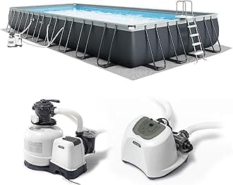 26373EH Ultra XTR 32ft x 16ft x 52in Above Ground Swimming Pool Set with Sand Filter Pump and Krystal Clear Saltwater System