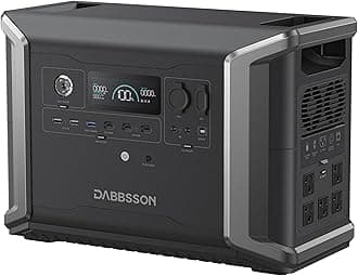 Dabbsson Portable Power Station DBS2300, 2330Wh EV Semi-solid State LiFePO4 Home Battery Backup, Max 16660Wh, 2200W AC Outlets, Solar Generator for Camping, Home Backup, Emergency, RV