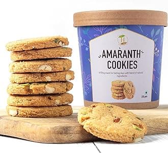 Healthy Lives® Amaranth Farali Biscuits Cookies for Fasting | Tasty, Healthy and Delicious Fast Cookies for Adults & Kids | Made with Jaggery Butter Milk | No Added Sugar (250g, Pack of 1)