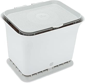 Full Circle Fresh Air Odor-Free Kitchen Compost Bin, Gray