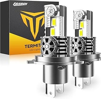 Termitor Latest H4/9003/HB2 Bulbs, 50,000LM 900% Super Brighter, 6500K Cool White, 1:1 Mini Halogen Size H4 9003 Fog Lights Kits with Cooling Fan, Plug and Play, Pack of 2