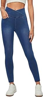 Stretchy Skinny Jeans for Women High Waist Pull on Jeggings Sweatpant Jeans Tummy Control Jean Leggings with Pockets