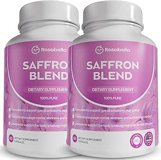 Saffron Blend Supplement for Men & Women – Saffron, B6, Magnesium & Herbal Extract Capsules – Supports Mood, Focus & Clarity – Non-GMO, Gluten-Free – 120 Capsules – 60-Day Supply