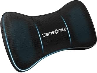 SAMSONITE, Travel Neck Pillow for Car or SUV, Boost your DRIVING COMFORT, High Grade - Memory Foam, Comfortable Headrest Cushion, Fits ALL VEHICLES, Black