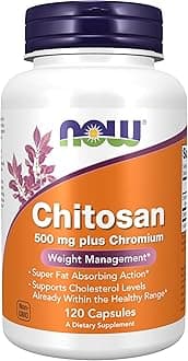 NOW Supplements, Chitosan 500 mg plus Chromium, Weight Management*, 120 Veg Capsules