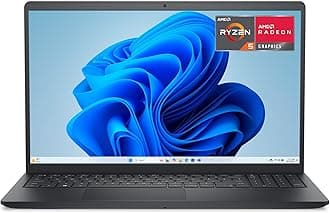 15 Laptop DC15255-15.6-inch FHD 120Hz Display, AMD Ryzen 5-7520U, 8GB LPDDR5 RAM, 512GB SSD, Radeon 610M Graphics, Windows 11 Home, Onsite Service - Carbon Black