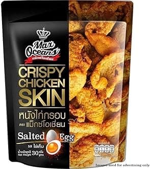 Max Oceans Brand, Crispy Fried Chicken, Crispy Chicken Skin, Original Flavour, Size 30g X 4 Packs 1.05 Ounce (Pack of 4)