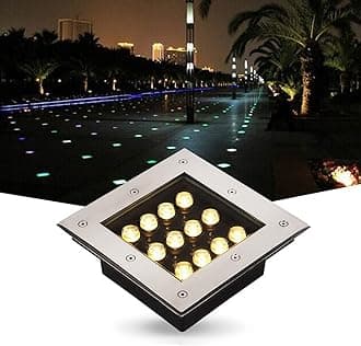 LED Underground Light Recessed In Ground Light IP66 Waterproof Outdoor Buried Lights for Bridge Pathway Garden Landscape Lighting, AC85-265V (Warm White 24W)