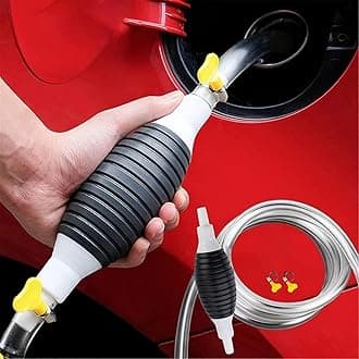 BELOXY Fuel Transfer Pump Kit Tank Sucker Newest High Flow Hand Pump Portable Manual Car Bike Fuel Transfer Pump | Liquid Pipe Siphon Tool for Petrol Diesel, Water, Oil Liquid Water (2 Miter) (5) (1)