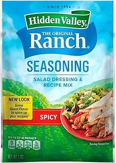 Spicy Ranch Salad Dressing & Seasoning Mix (Pack of 4) 1 oz Packets by Hidden Valley