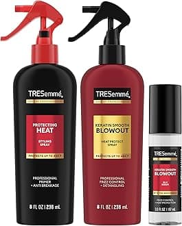 Expert Keratin Smooth Hair Care Set - Heat Protection Spray, Shine Serum with Marula Oil, and Thermal Leave-in Spray, Anti-Frizz Products (3 Piece Set)