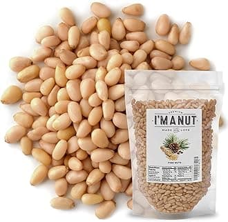Premium Raw Pine Nuts 64oz (4 lbs.) Non-GMO, No Additives Batch Tested Gluten & Peanut Free, Resealable Pouch for Freshness, Unsalted Pine Nuts - Perfect for Pesto, Salads, Gourmet Cooking and Baking
