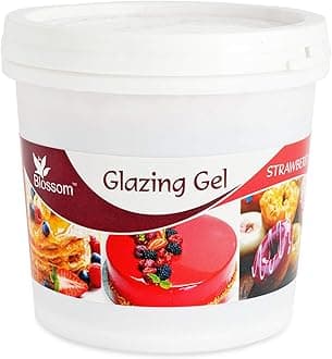 BLOSSOM Edible Glazing Gel for Cake & Desserts Toppings Decoration- Strawberry, 1 kg