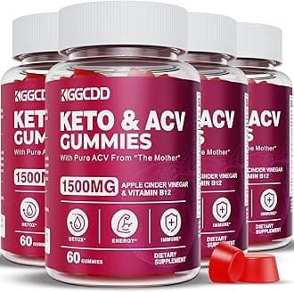 (4 Pack) Keto ACV Gummies Extreme 1500MG Keto Gummies Apple Cider Vinegar Formulated with Pomegranate Beet Juice Powder B12 Vegan Non GMO 240 Gummys
