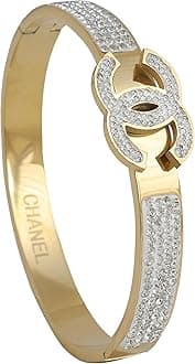 Her JewelsAnti Tarnish Gold Plated Zircon Diamonds Barcelet for Women & Girls