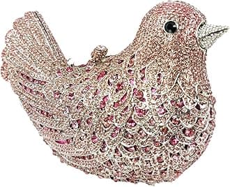 Bird Crystal Clutch Purses For Women Dressy Rhinestone Evening Bag Pigeon Prom Clutch Purse for Wedding,Mini