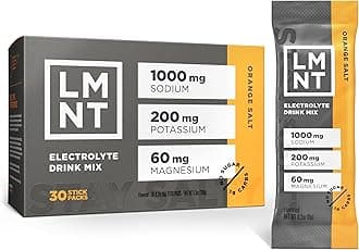Drink LMNT Zero-Sugar Electrolytes - Orange Salt - Hydration Powder Packets | No Dodgy Ingredients | Keto & Paleo Friendly | 30 Sticks