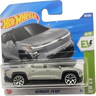 Hot Wheels Silverado EV RST Diecast Car, HW EV Series, 1:64 Scale