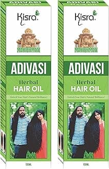 Mahishmati Original Adivasi Herbal Hair Growth Oil, Controls Hair fall, Strong and Healthy Hair, Repair Frizzy Hair | Scalp Nourishment | Helps Hair Thickening | Reduces Split Ends 100ml (Pack of 2)